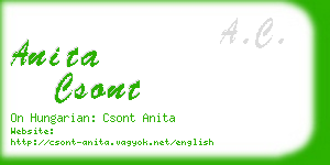 anita csont business card